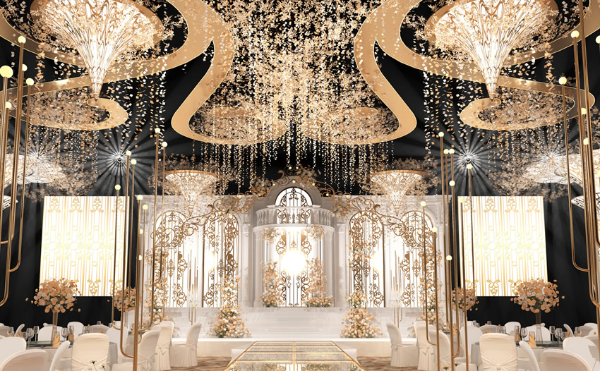 永胜花木兰喜事汇金色大厅效果展示